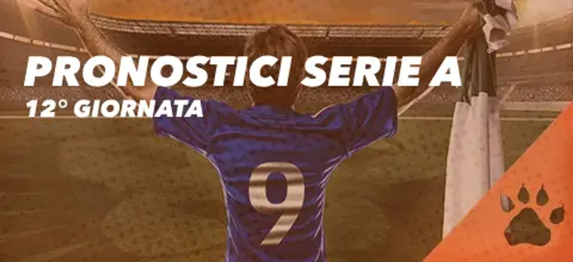 Pronostici Serie A, 12° Giornata, con giocatore di calcio che esulta.