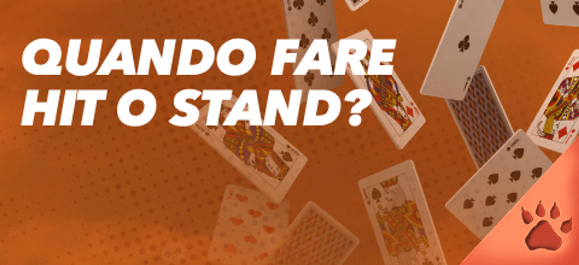 Quando fare hit o stand? con carte da gioco sparse.