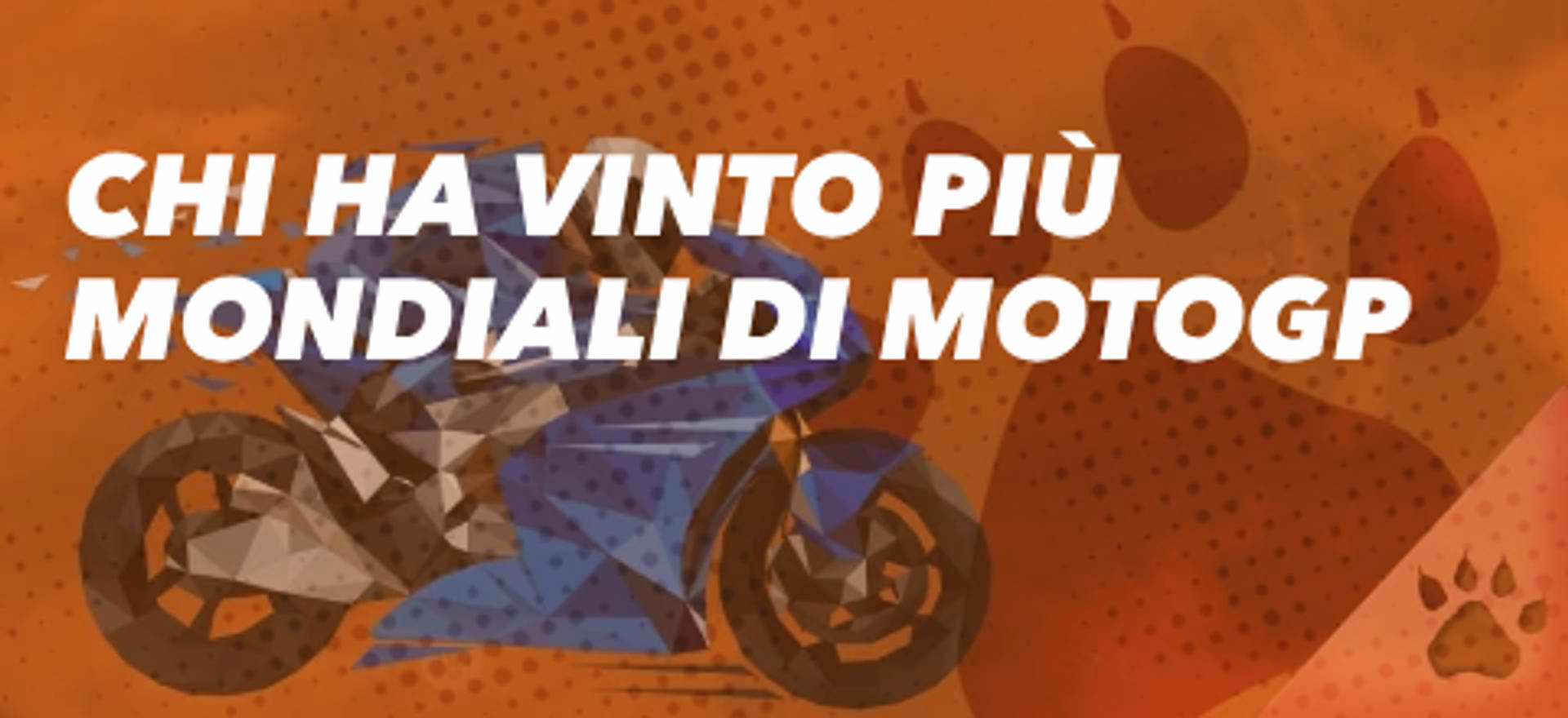 Chi ha vinto più mondiali di MotoGP, con una moto stilizzata.