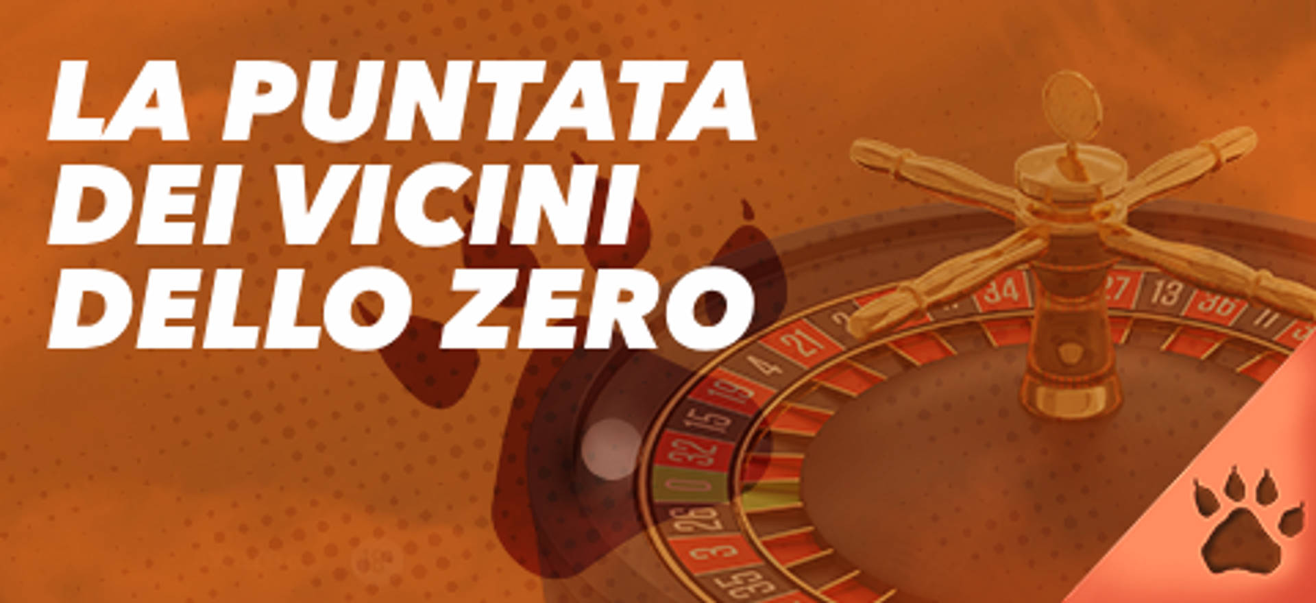 La puntata dei vicini dello zero su una ruota della roulette.