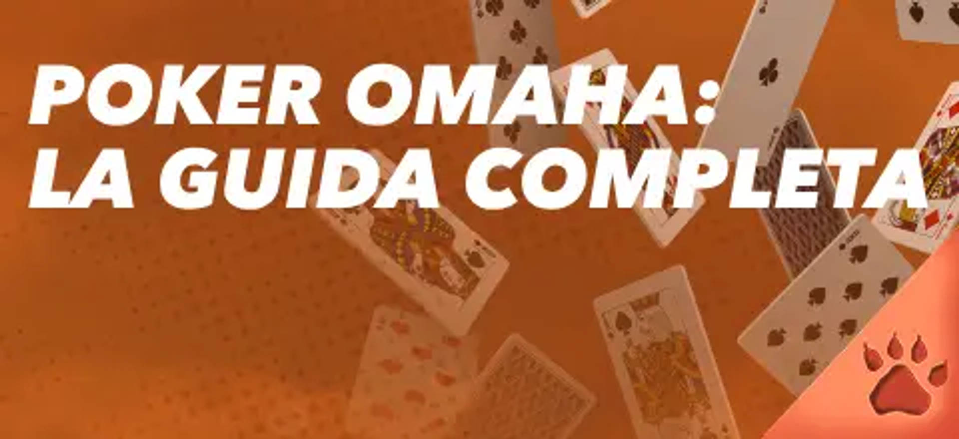 carte da gioco con sfondo arancione e testo poker omaha