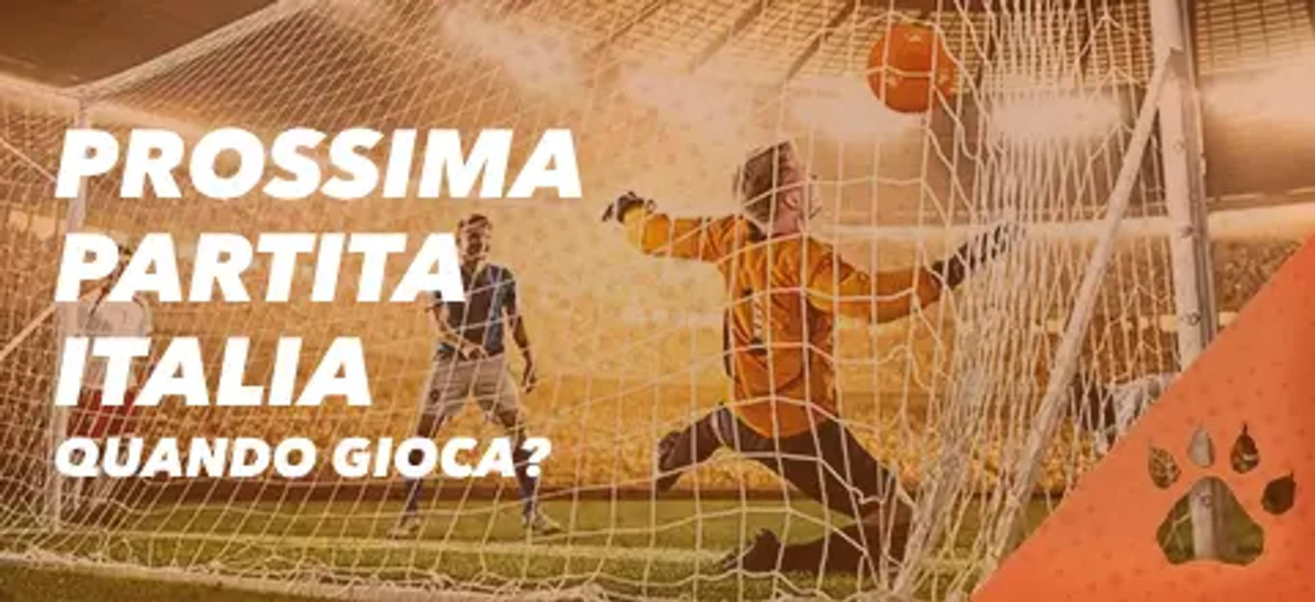 Prossima partita Italia, quando gioca? Immagine di un portiere che para un pallone.
