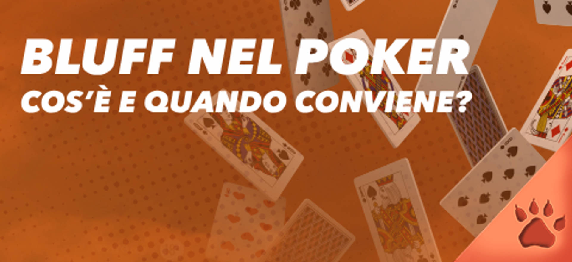 cos'è e quando conviene?, su sfondo arancione con carte da gioco.