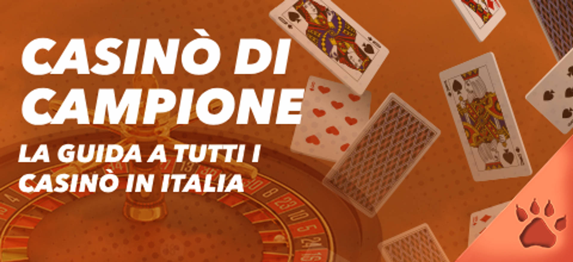 La guida a tutti i casinò in Italia, con carte da gioco e roulette.