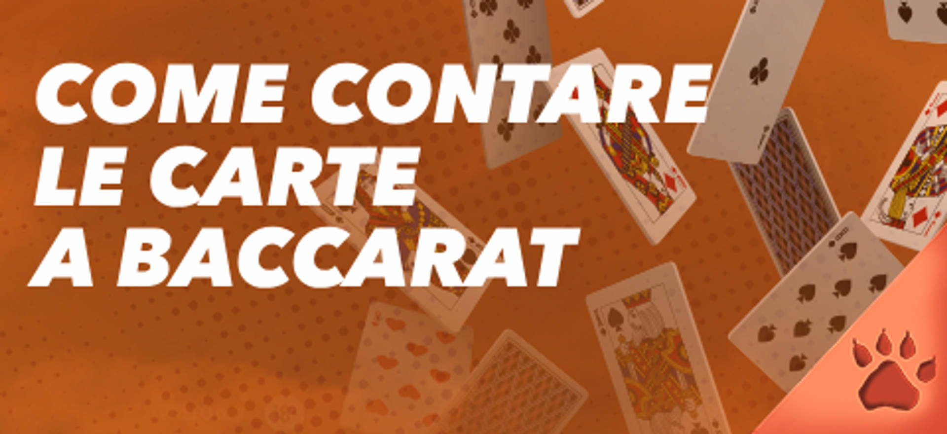 Come contare le carte a baccarat, carte da gioco su sfondo arancione.