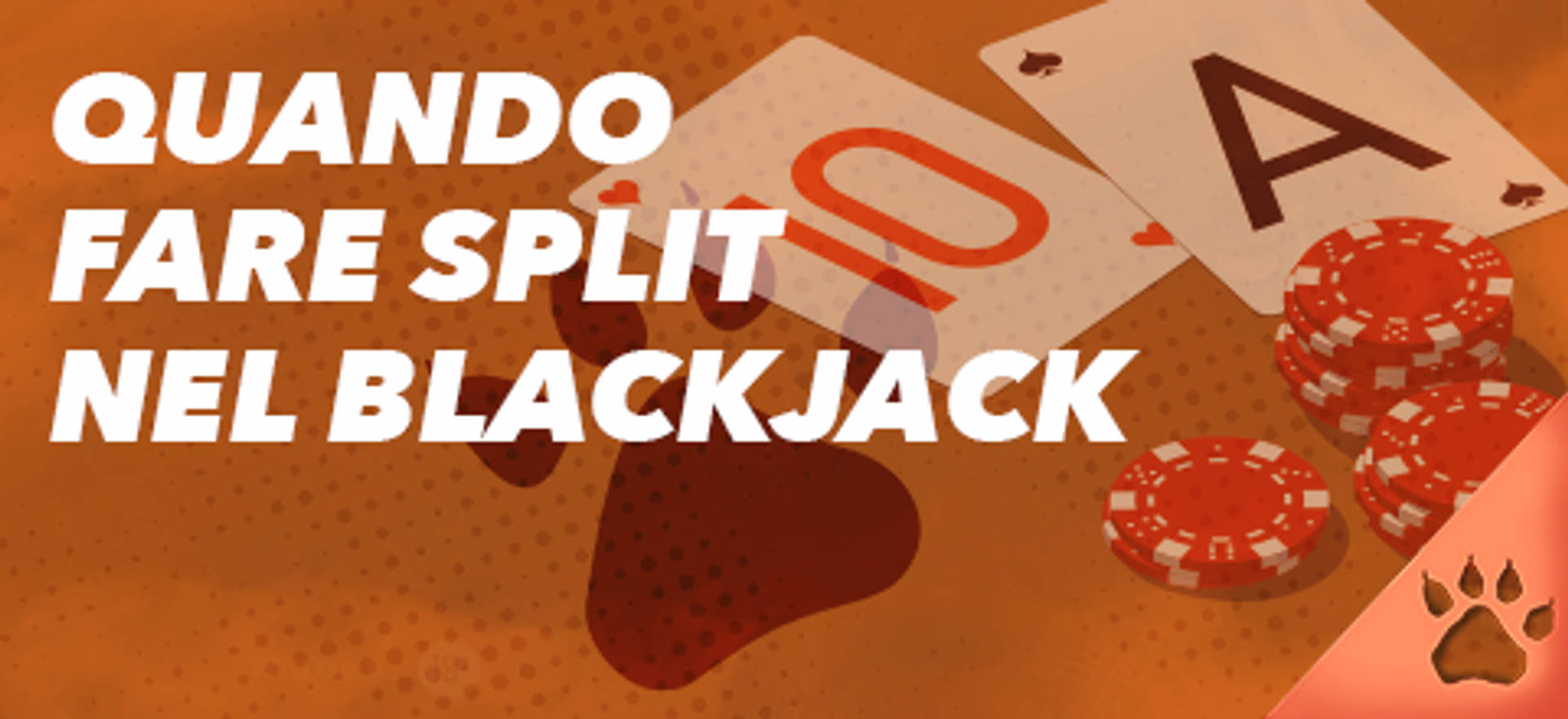 Quando fare split nel blackjack, con carte e fiches.