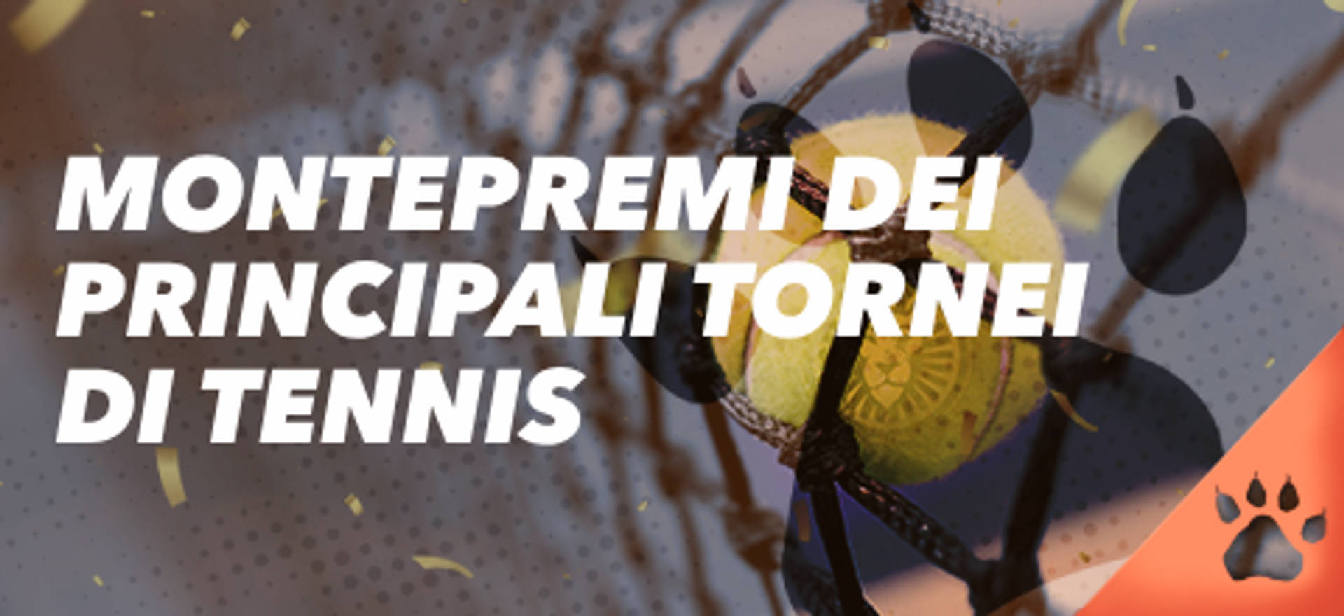 Montepremi dei principali tornei di tennis.