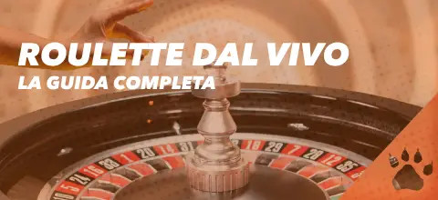 foto di ruota della roulette con scritta roulette dal vivo
