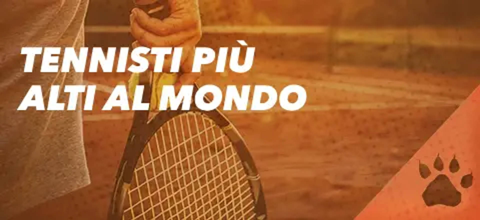 Tennisti più alti al mondo con racchetta da tennis e logo.